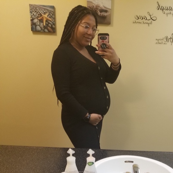 Full Length Ribbed Knit dress (Maternity Option) - Picture 2 of 6